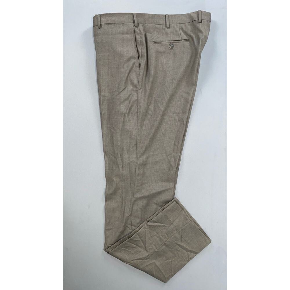 J Hilburn Vitale Barberis Canonico Wool Dress Pants in Iron 2 Dots. Men's 40X35